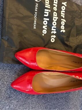 Red Patent Pointed-Toe Women’s Heels - Classic Glossy Finish